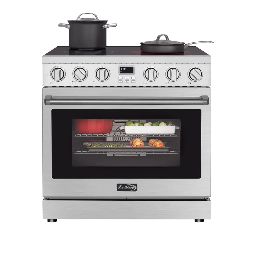 Koolmore KM-EPR-36AP-SS Professional Electric Range, 36"W X 30"D X 36"H
