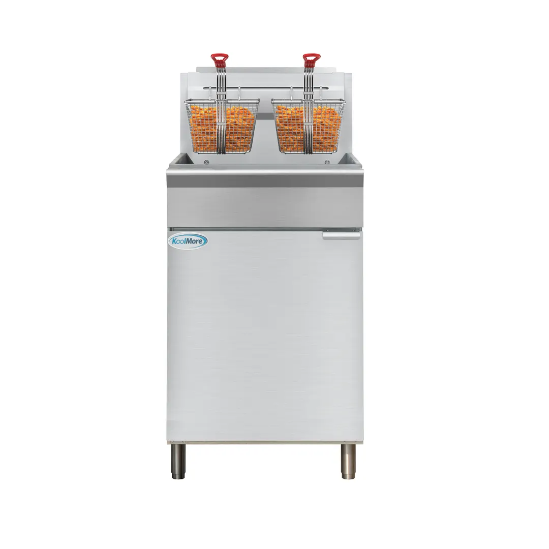Koolmore KM-FDF75-LP 30" Full Pot Floor Model LP Gas Fryer w/ 75 lbs, 150.000 BTU
