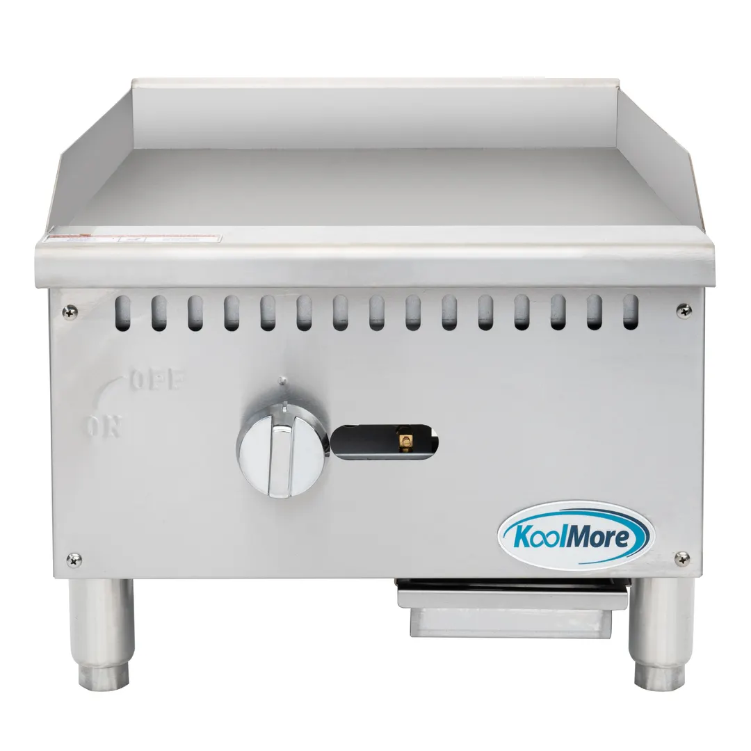Koolmore KM-GG1-18M 18" Countertop Gas Griddle, Manual Controls, 30.000 BTU