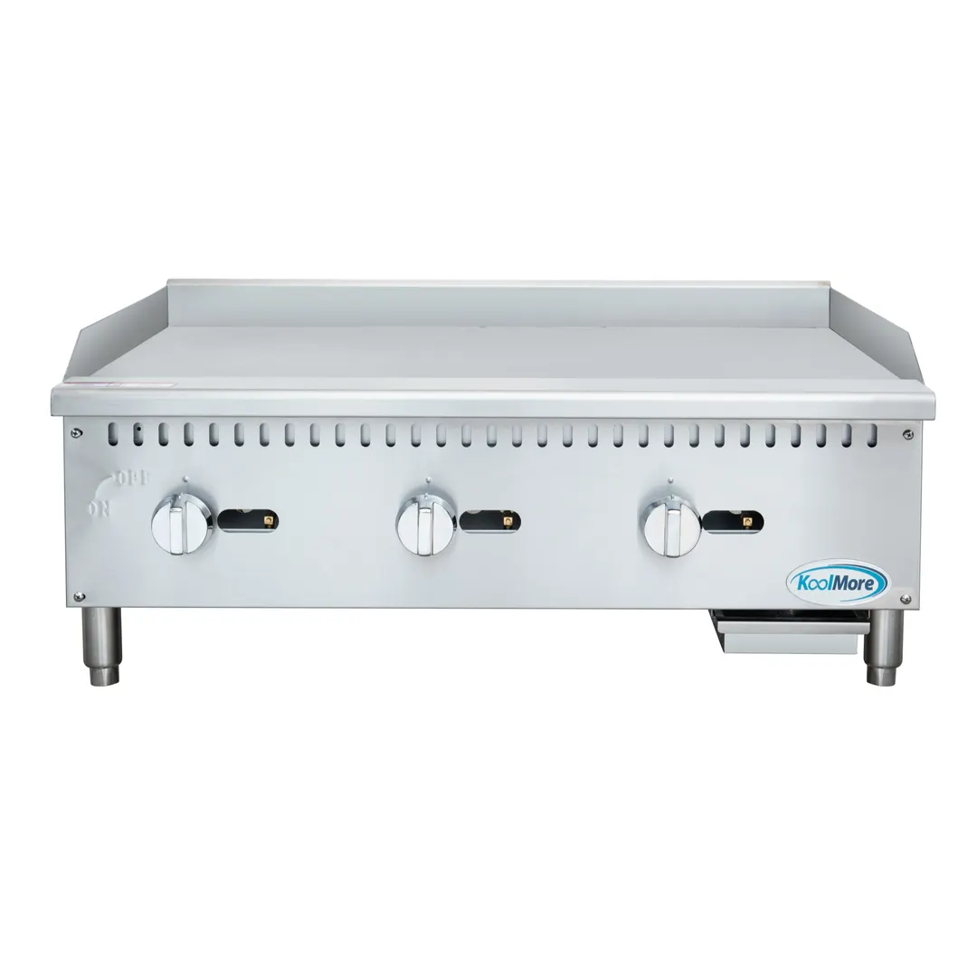 Koolmore KM-GG3-36M 36" Countertop Gas Griddle, Manual Controls, 90.000 BTU