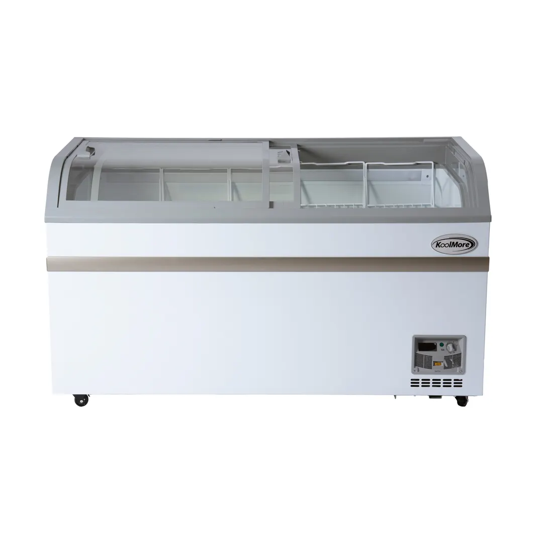Koolmore KM-ISCF-58MD 58" Defrost Island Glass Chest Freezer, 14 cu. ft.
