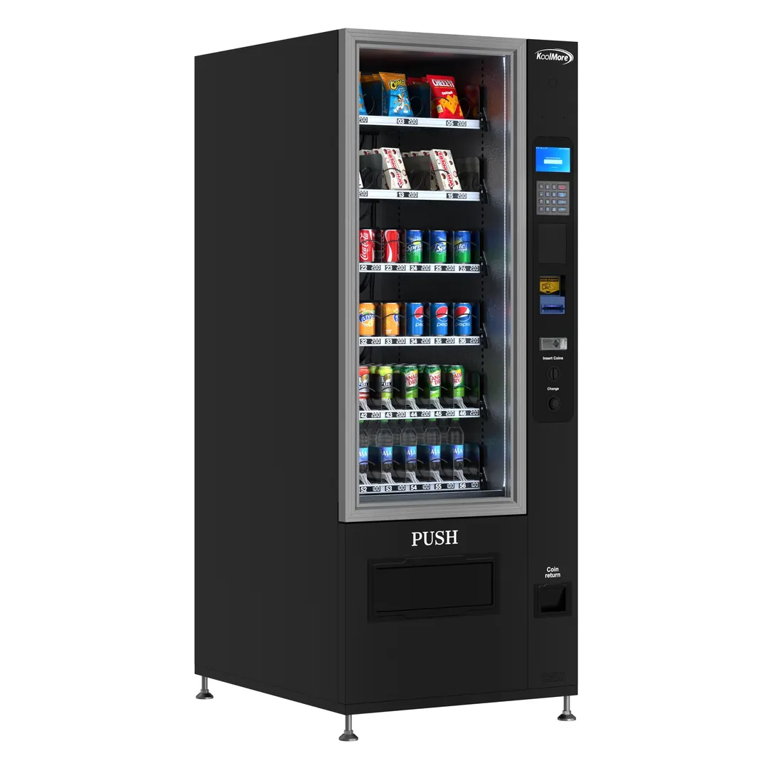 Koolmore KM-VMR-30-B Refrigerated Snack and Drink Vending Machine w/ 36 Slots, Bill Acceptor