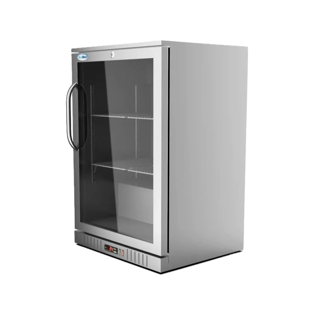 Koolmore BC-1DSW-SS Back Bar Cooler 23"×20½"×35⅖" 4.1 cu ft SS Glass Door‑Lock LED Temp R‑600a 115V