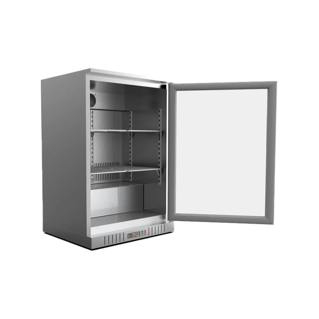 Koolmore BC-1DSW-SS Back Bar Cooler 23"×20½"×35⅖" 4.1 cu ft SS Glass Door‑Lock LED Temp R‑600a 115V