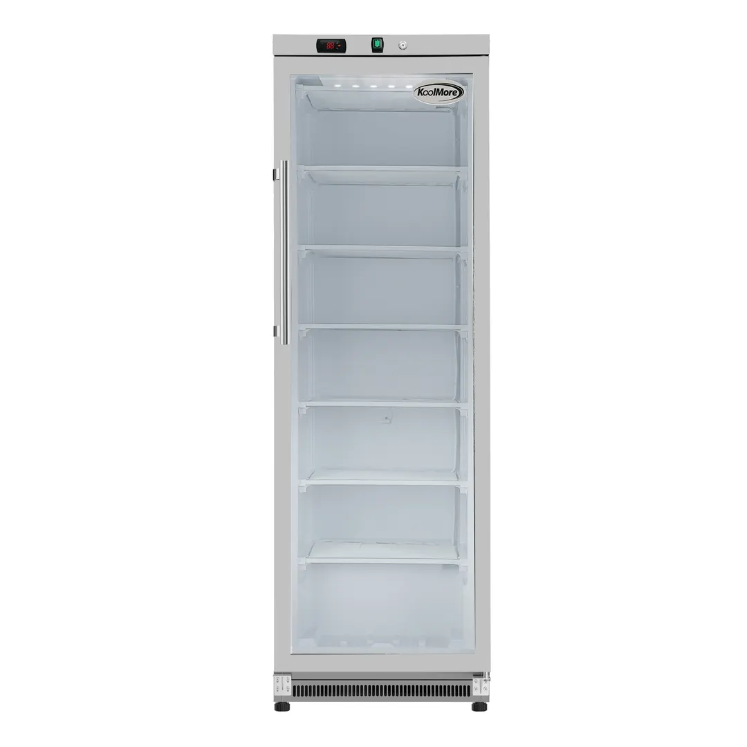 Koolmore KM-FMD12SGD 24" 1-Glass Door Reach-In Freezer, Bottom Mounted, 12 cu. ft., Stainless Steel