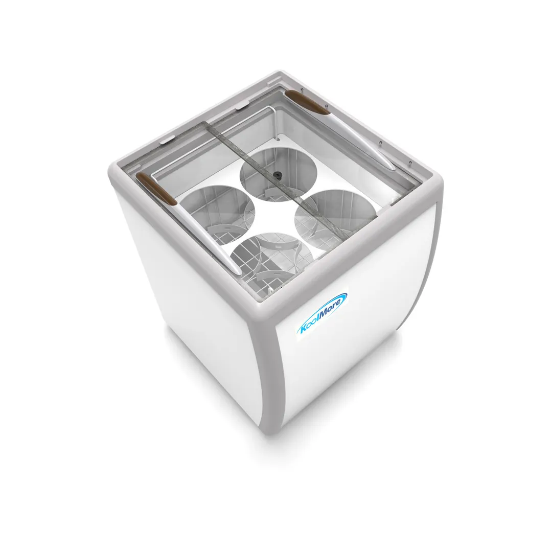 Koolmore KM-ICD-26SD 26" Gelato/Ice Cream Dipping Cabinet, 4 Tub