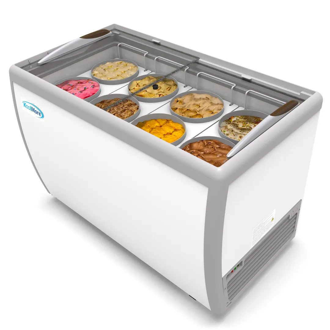 Koolmore KM-ICD-49SD 50" Gelato/Ice Cream Dipping Cabinet, 8 Tub