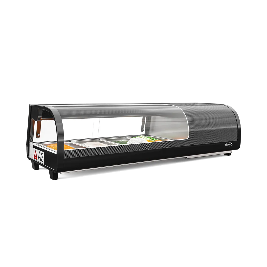 Koolmore KM-SR46-BK 46" Countertop Refrigerated Sushi Display Case, Black