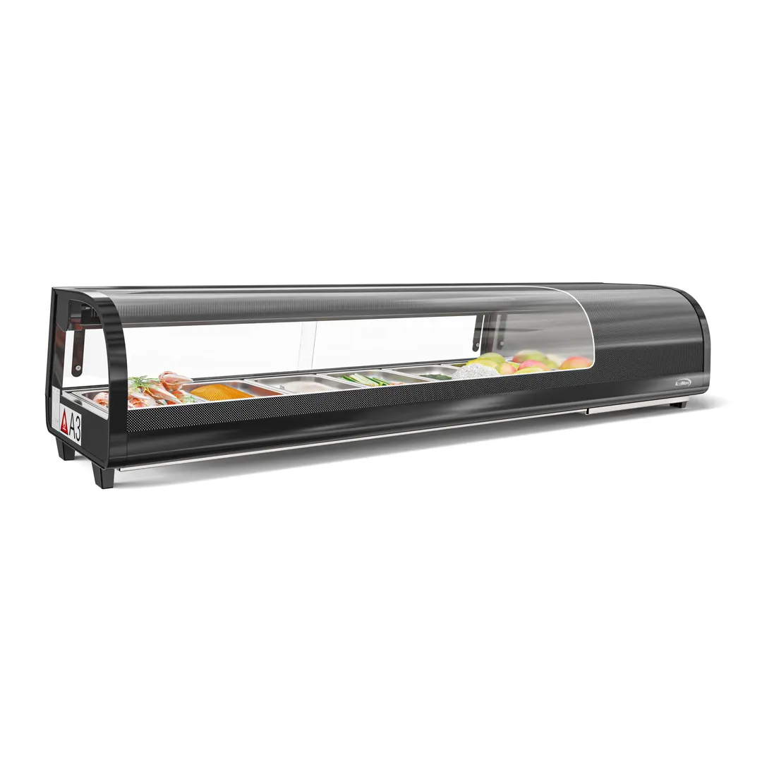 Koolmore KM-SR60-BK 60" Countertop Refrigerated Sushi Display Case, Black
