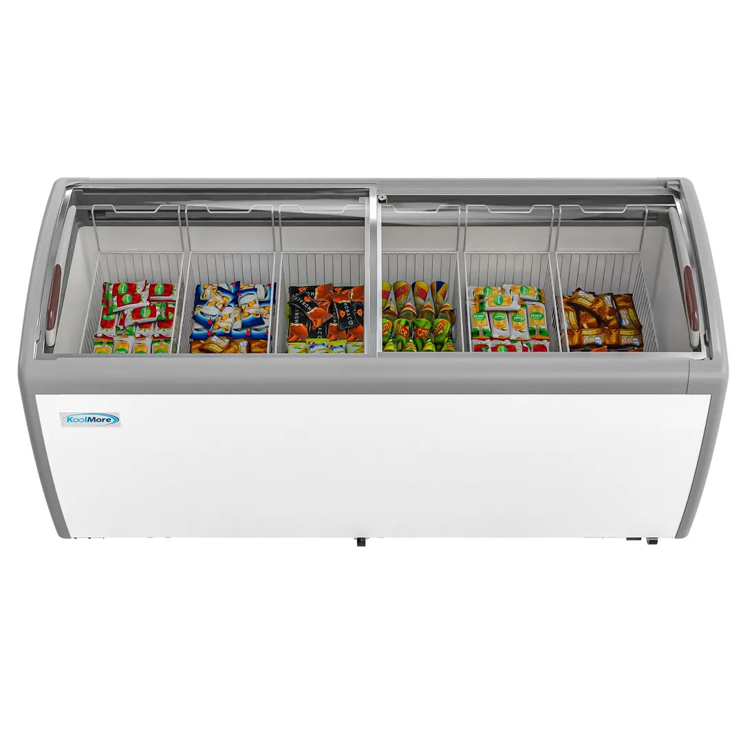 Koolmore MCF-20C 71" Ice Cream Display Glass Chest Freezer, 20 cu. ft.