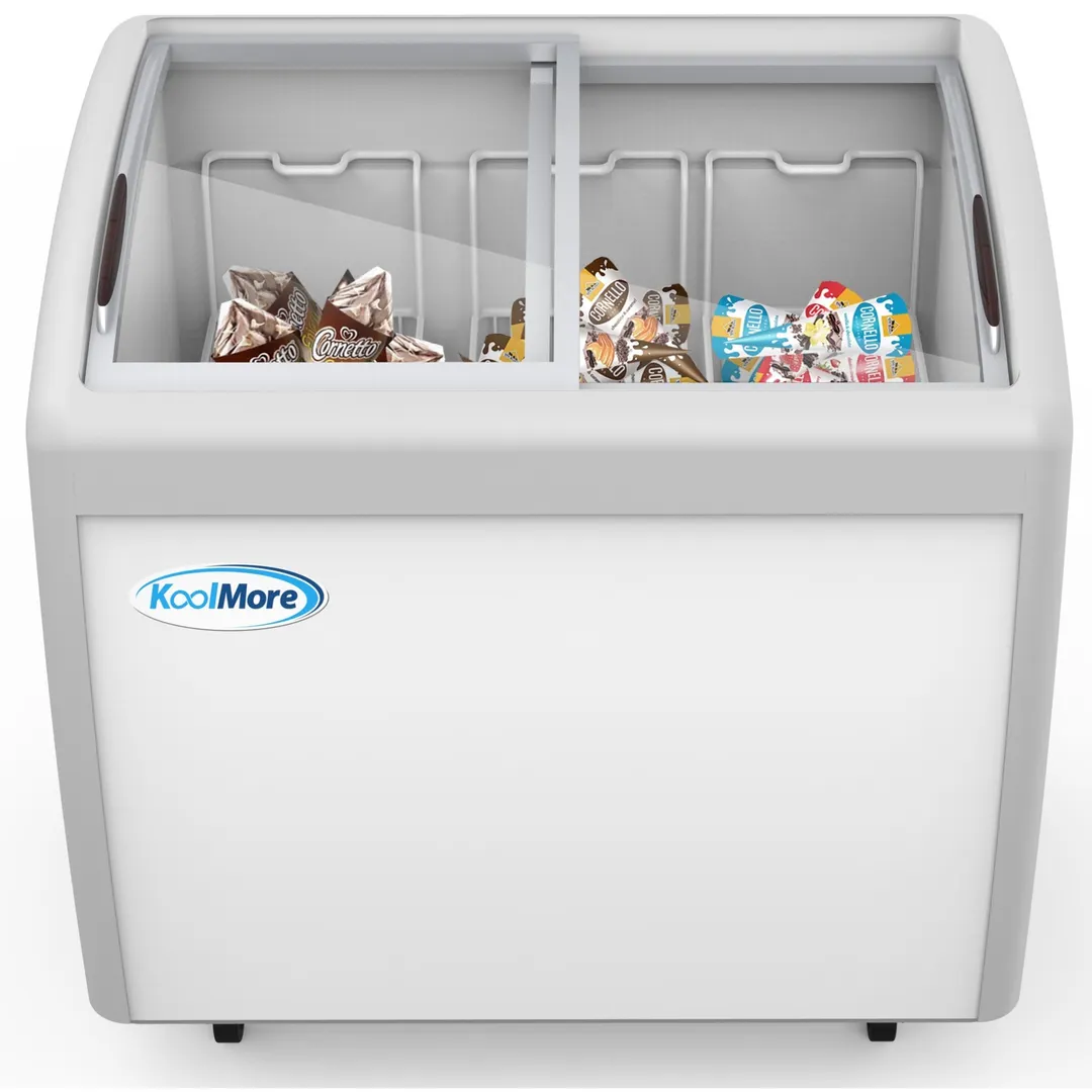 Koolmore MCF-9C 39" Ice Cream Display Glass Chest Freezer, 9 cu. ft.