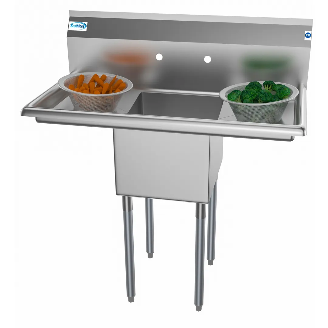 Koolmore SA141611-12B3 One Compartment Sink, 38"W X 22"D X 44-1/2"H