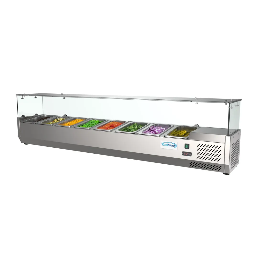 Koolmore SCDC-8P-SG 71" Refrigerated Countertop Prep Unit
