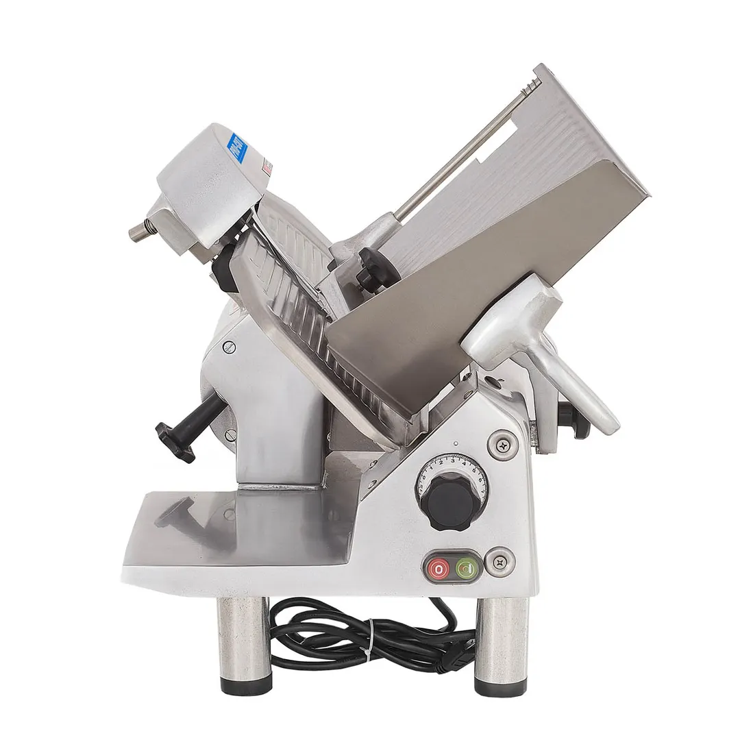 Pro-Cut KMS-12 - Manual Commercial Meat Slicer, 45° Gravity Feed, 1-1/2" Max Slice, 12" German Stainless Blade, Gear-Driven, 1/3 HP, 250W, 115V