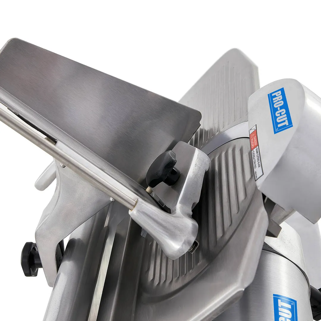 Pro-Cut KMS-12 - Manual Commercial Meat Slicer, 45° Gravity Feed, 1-1/2" Max Slice, 12" German Stainless Blade, Gear-Driven, 1/3 HP, 250W, 115V