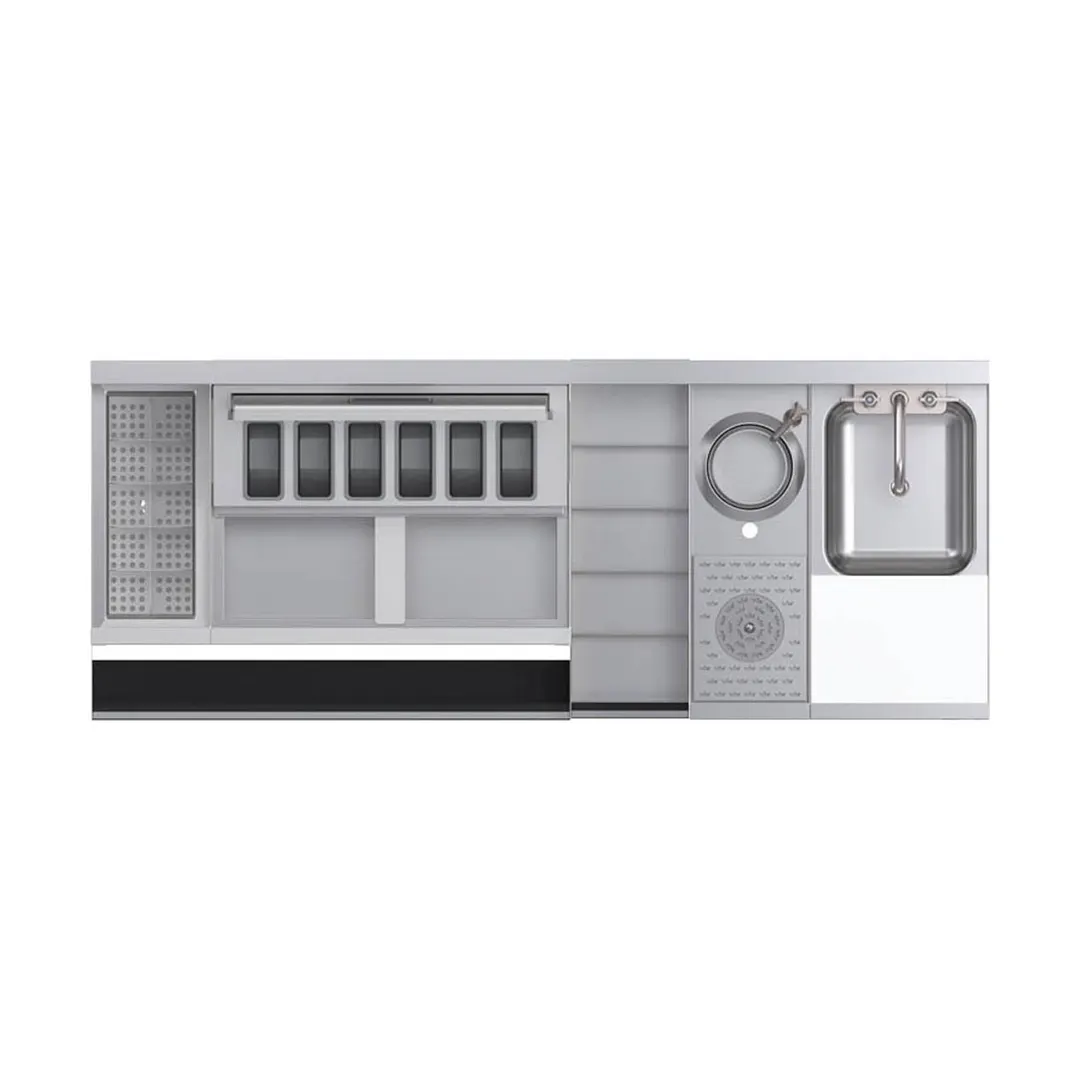 Krowne KR24-MX60-10 60" Blender Station Underbar Ice Bin/Cocktail Station w/ 10 Circuit - 92 lbs