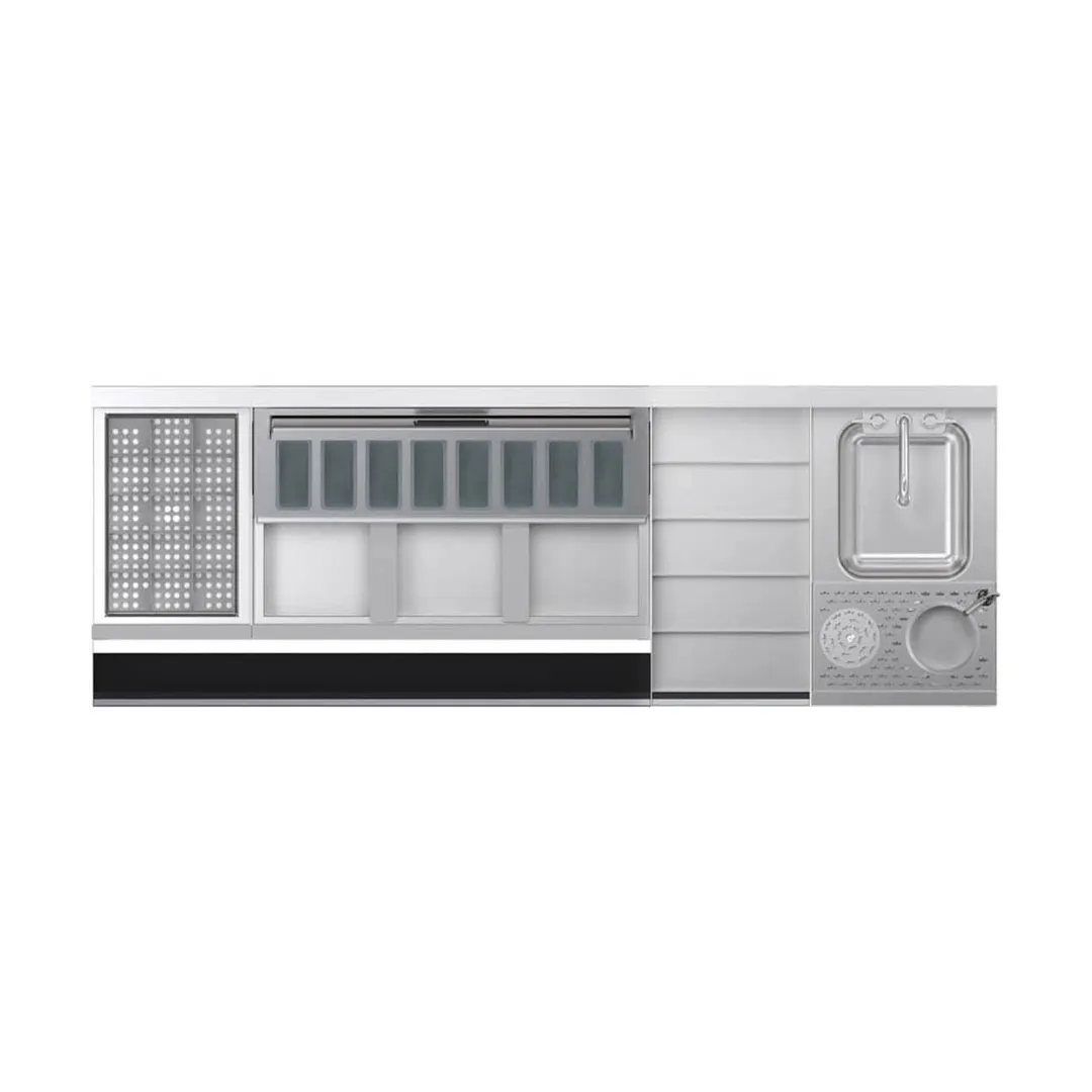 Krowne KR24-MX68A-10 68" Blender Station Underbar Ice Bin/Cocktail Station w/ 10 Circuit - 115 lbs