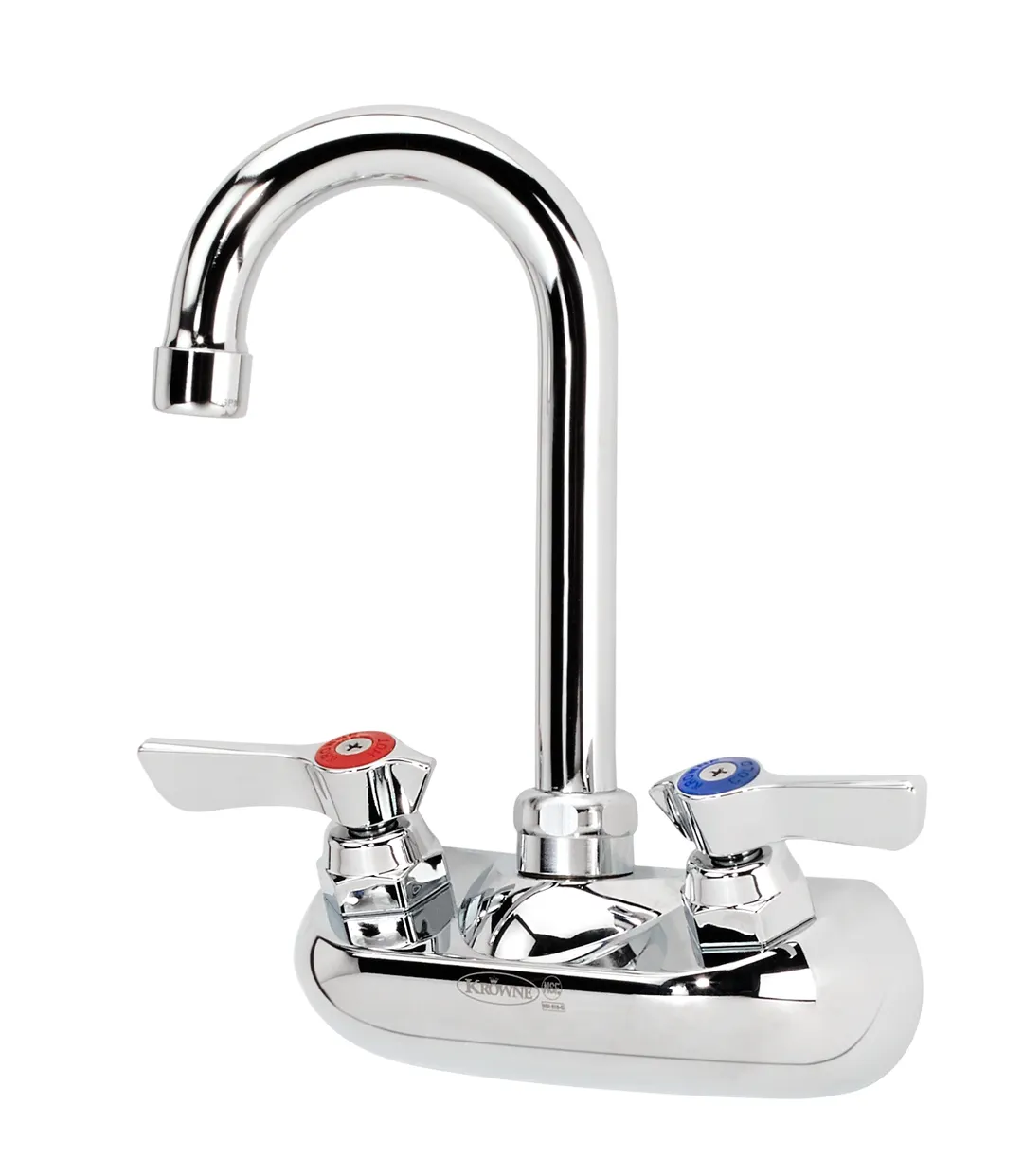 Krowne 10-400L Krowne Silver Series Faucet, Wall-Mounted, 4" Centers