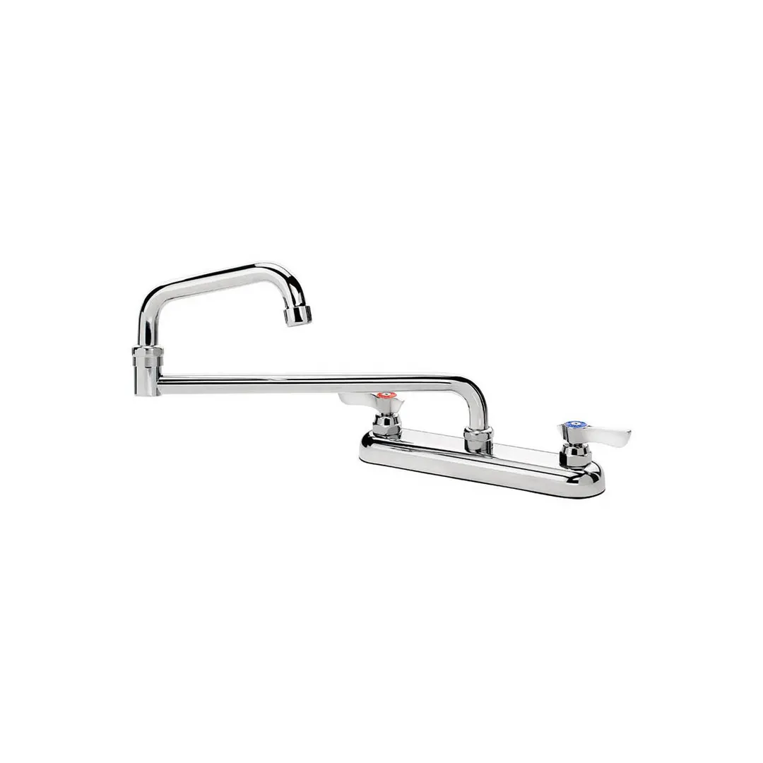 Krowne 13-818L Silver Series Double-Jointed Deck Mount Faucet w/ 8" Centers, 18" Spout
