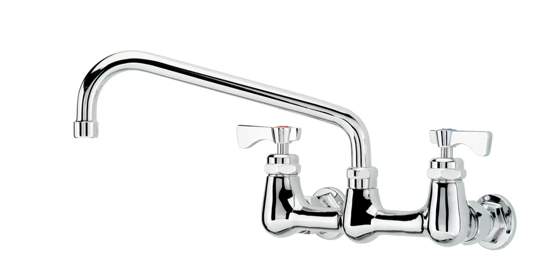 Krowne 14-810L Krowne Royal Series Faucet, 8” Center Wall Mount, 10" Swing Spout