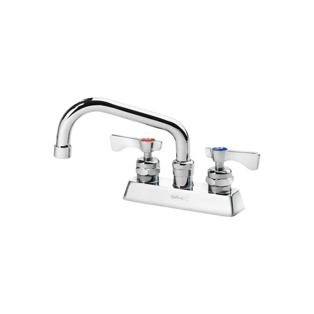 Krowne 15-306L Royal Series Low Lead Deck Mount Faucet w/ 4" Centers, 6" Swing Spout