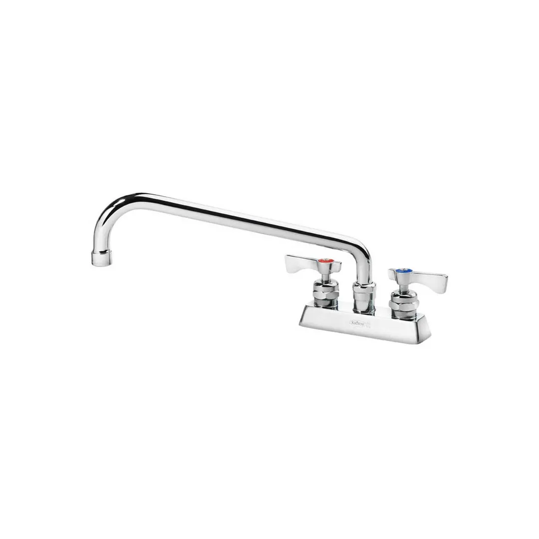 Krowne 15-312L Royal Series Low Lead Deck Mount Faucet w/ 4" Centers, 12" Swing Spout