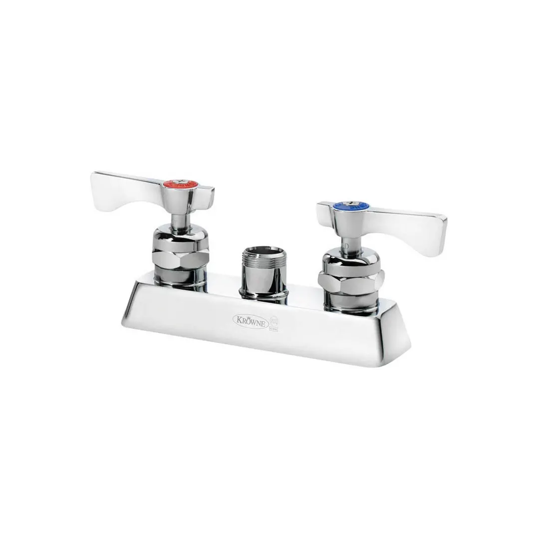 Krowne 15-3XXL Royal Series Low Lead Deck Mount Faucet Base w/ 4" Centers, Without Spout