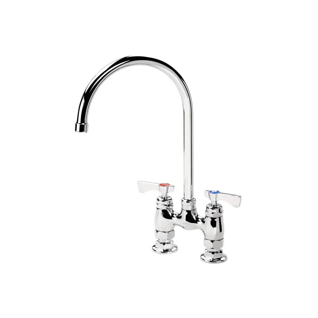 Krowne 15-402L Royal Series Low Lead Deck Mount Faucet w/ 4" Centers, 8.5" Gooseneck Spout