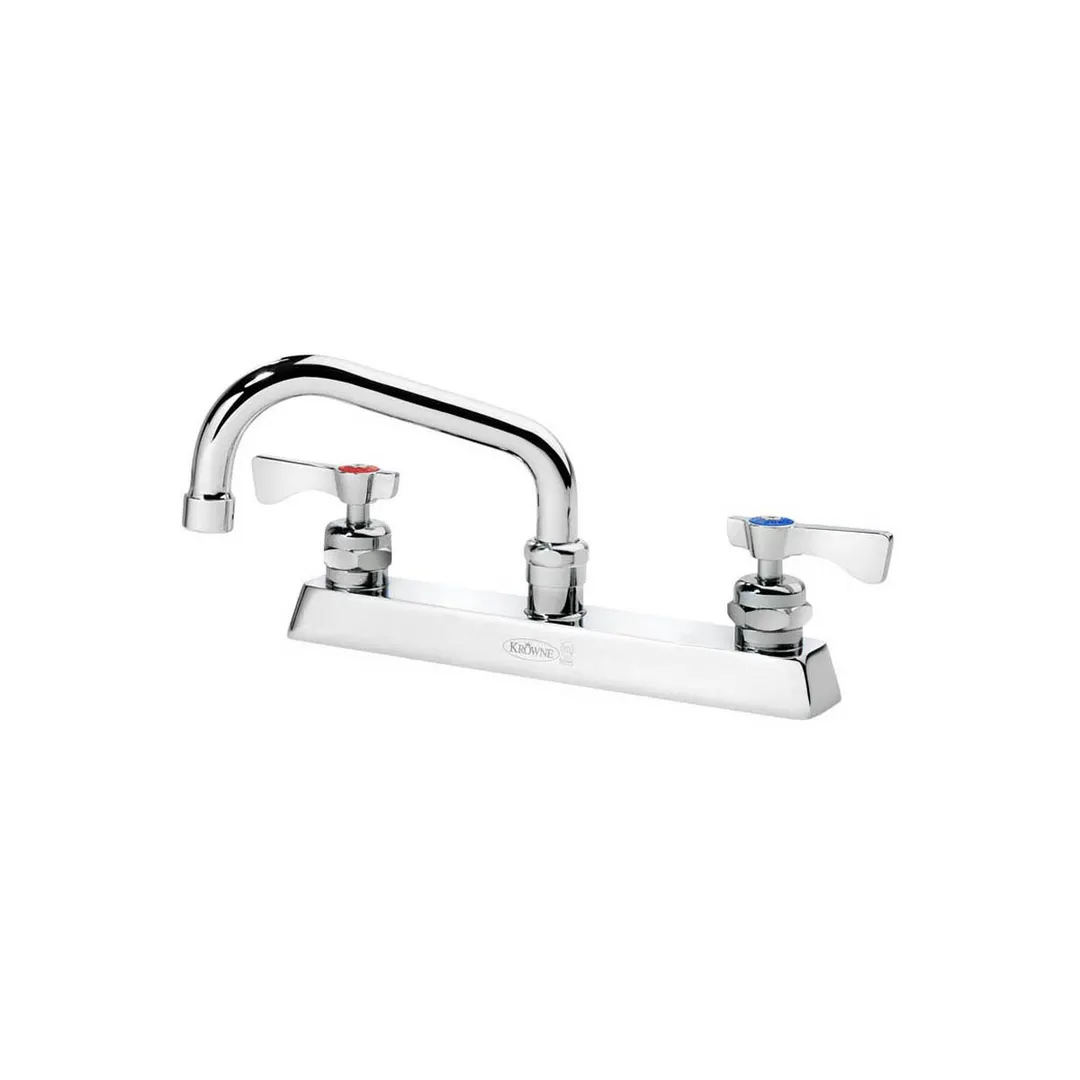 Krowne 15-506L Royal Series Low Lead Deck Mount Faucet w/ 8" Centers, 6" Swing Spout