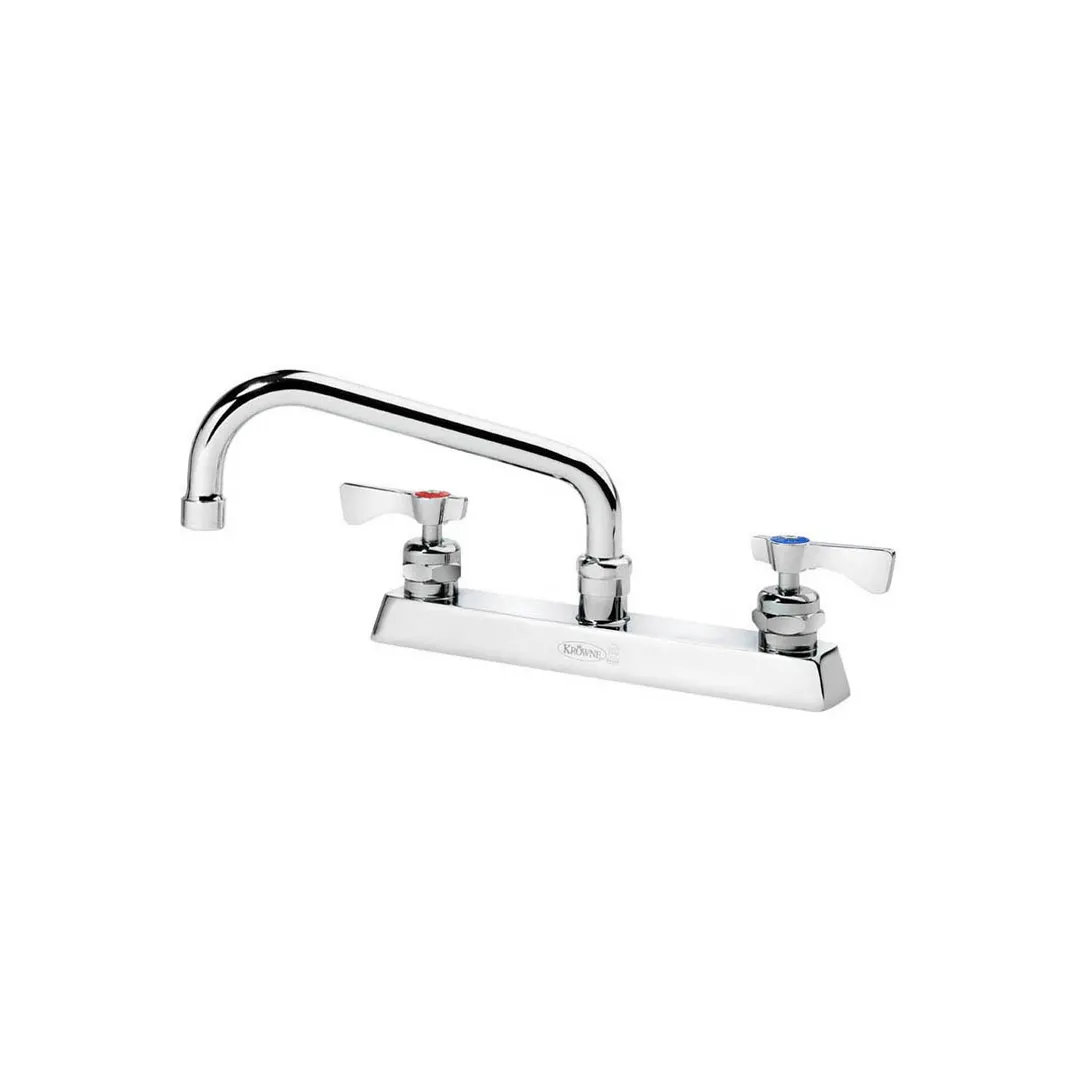 Krowne 15-508L Royal Series Low Lead Deck Mount Faucet w/ 8" Centers, 8"Swing Spout