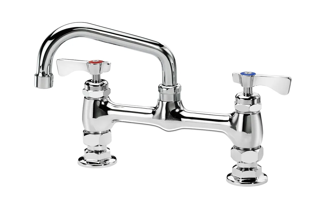 Krowne 15-806L Royal Series Low Lead Deck Mount Faucet w/ 8" Centers, 6" Swing Spout