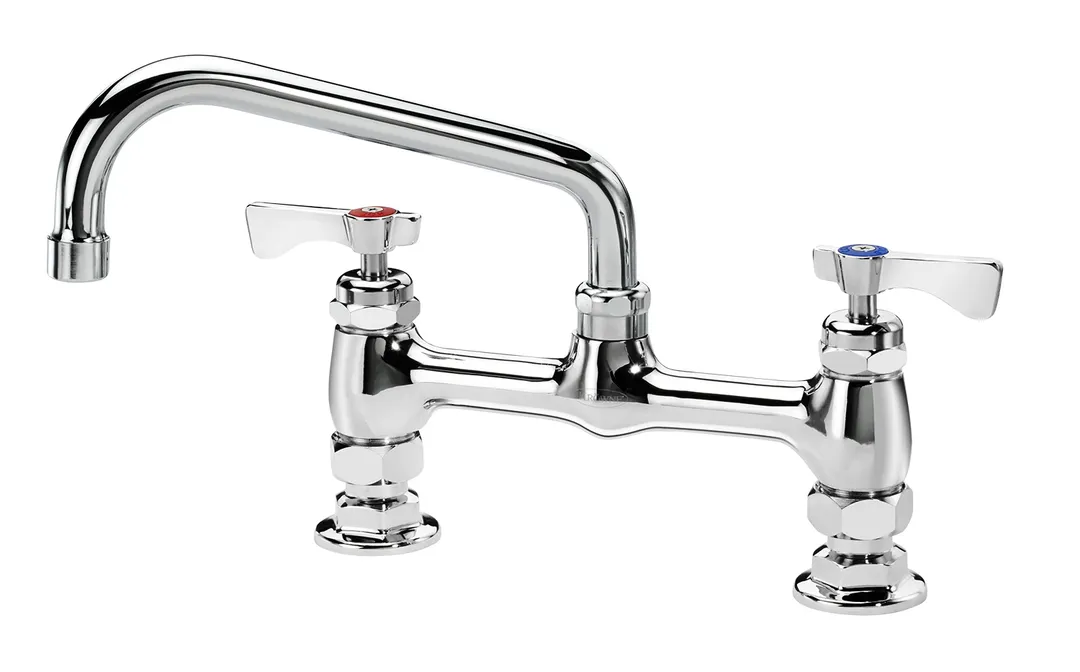 Krowne 15-808L Royal Series Low Lead Deck Mount Faucet w/ 8" Centers, 8" Swing Spout