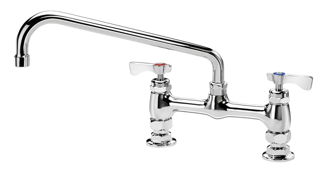Krowne 15-810L Royal Series Low Lead Deck Mount Faucet w/ 8" Centers, 10" Swing Spout
