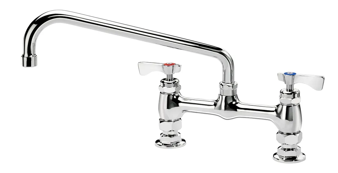 Krowne 15-812L Royal Series Low Lead Deck Mount Faucet w/ 8" Centers, 12" Swing Spout