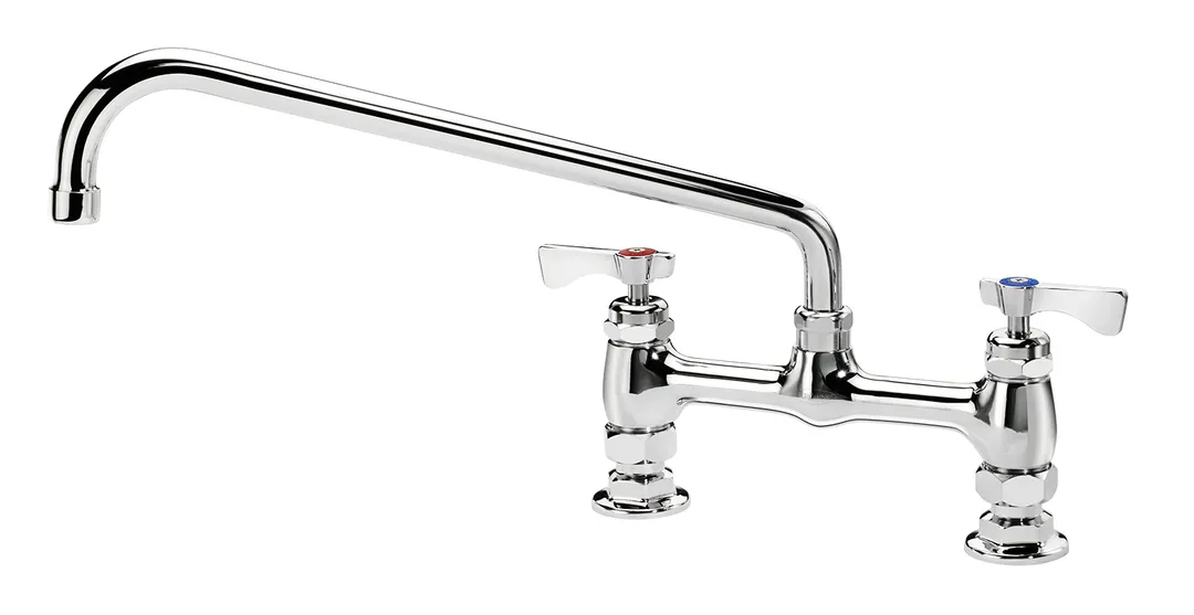 Krowne 15-814L Royal Series Low Lead Deck Mount Faucet w/ 8" Centers, 14" Swing Spout