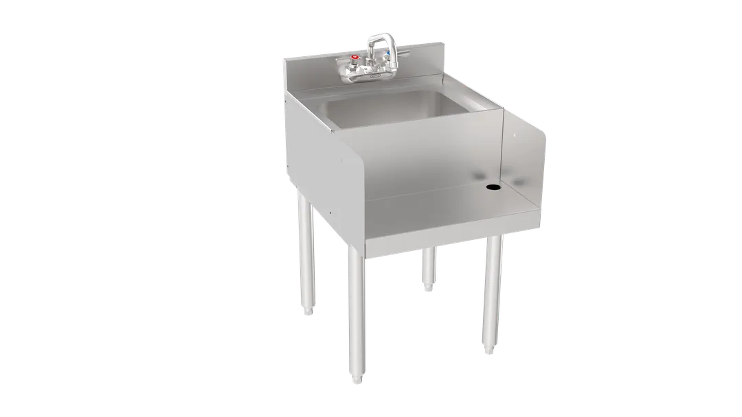 Krowne 18-18BD Silver Series Blender Dump Sink, 18" W X 22.5" D