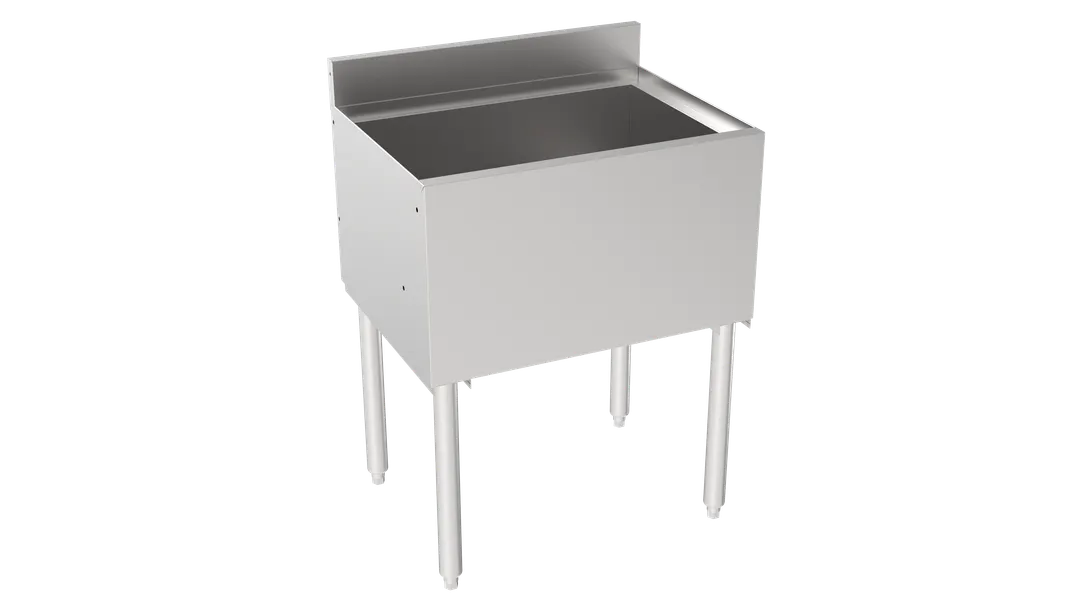 Krowne 18-24 Silver Series Insulated Ice Bin with Full Sliding Cover