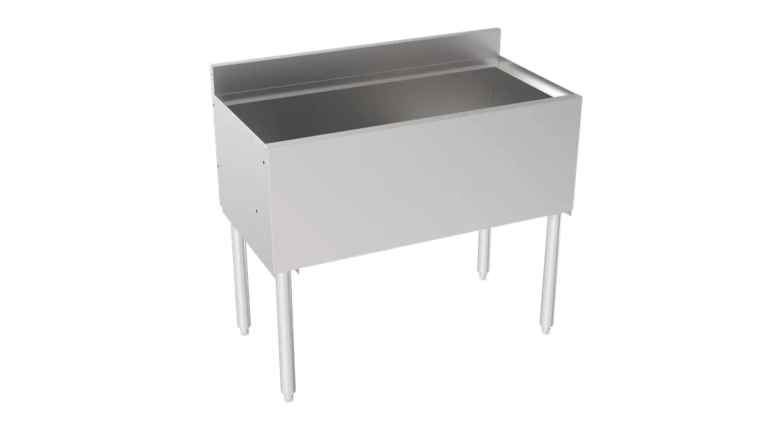 Krowne 18-36 Silver Series Insulated Ice Bin with Full Sliding Cover