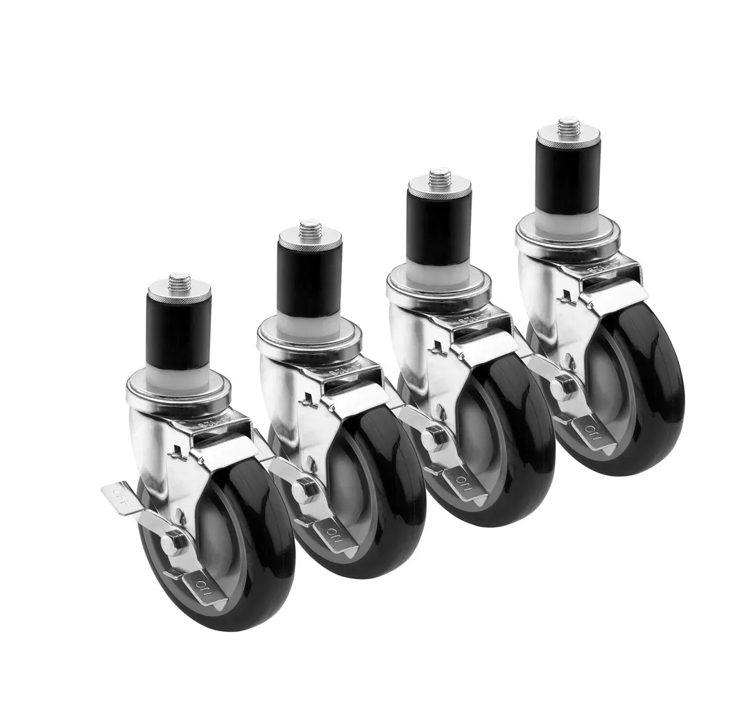 Krowne 28-125S Krowne 1 5/8" Stem Caster, Swivel with Brake, 3" Diameter