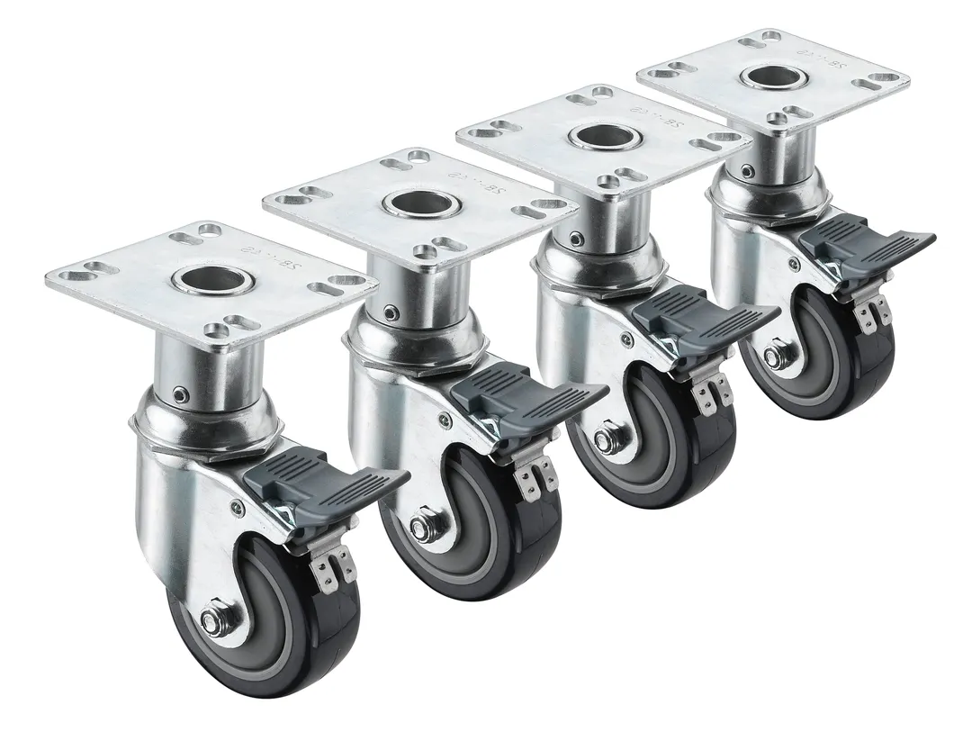 Krowne 28-135S Krowne Heavy Duty Adjustable Height Plate Caster