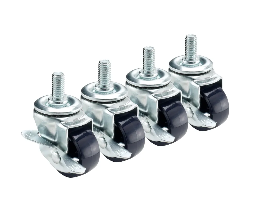 Krowne 28-139S Krowne Low Profile Threaded Stem Caster, Swivel with Brake