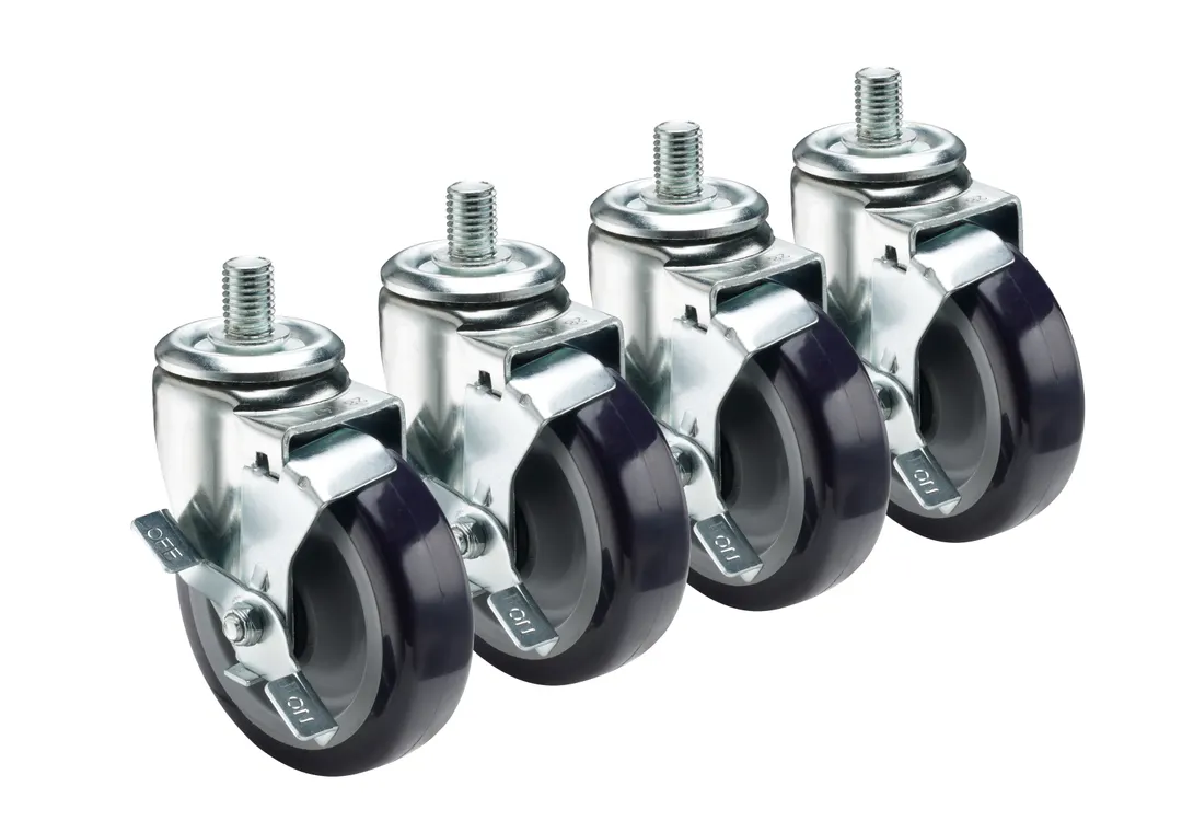 Krowne 28-147S Krowne Heavy Duty 3/4"-10 Threaded Stem Caster, Swivel with Brake
