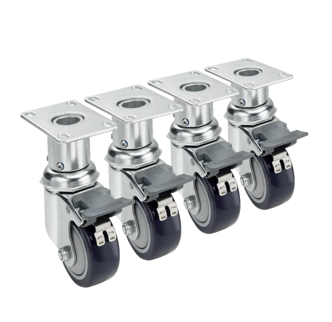 Krowne 28-160S Krowne Adjustable Height Plate Caster, 6" To 7" Height Adjustment