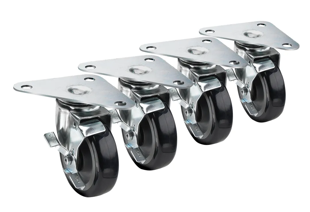 Krowne 28-161S Krowne Large Triangle Heavy Duty Plate Caster, Swivel with Lock