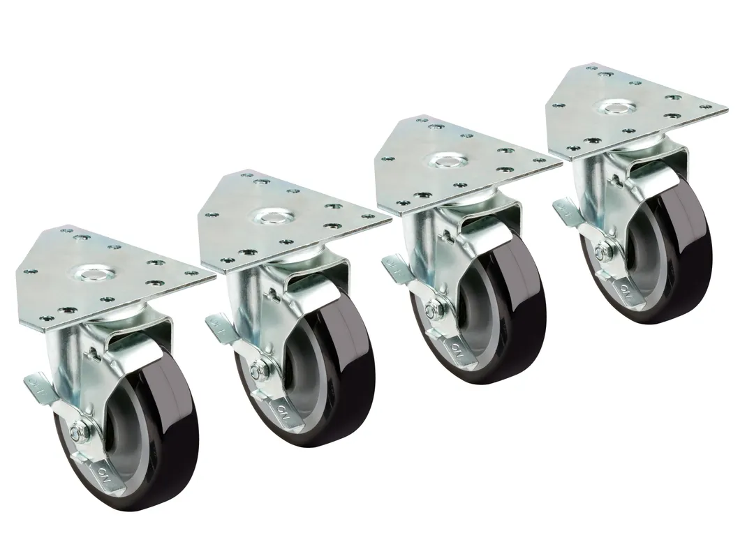 Krowne 28-166S Krowne Triangle Heavy Duty Plate Caster, Swivel with Lock