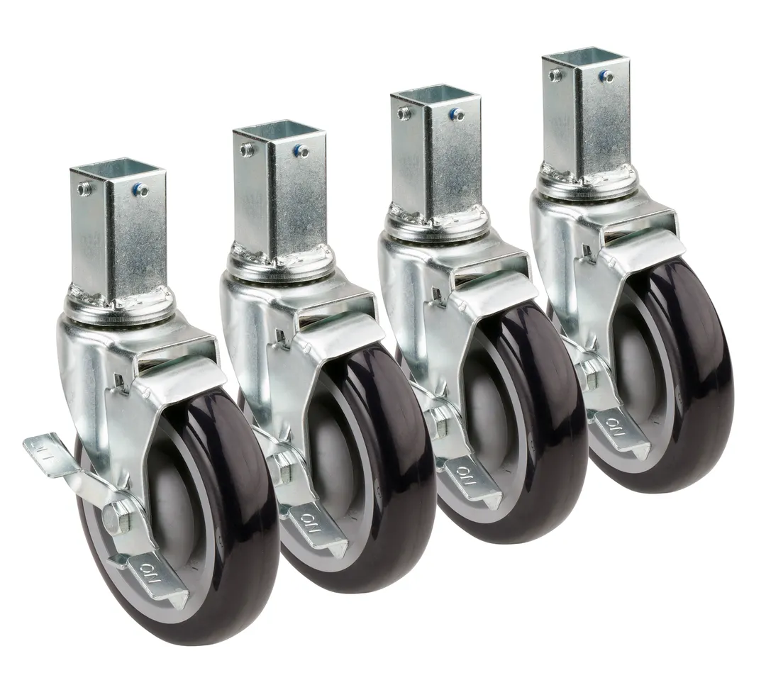 Krowne 28-172S Krowne 1" Square Post Shelving Caster, Locking Wheels