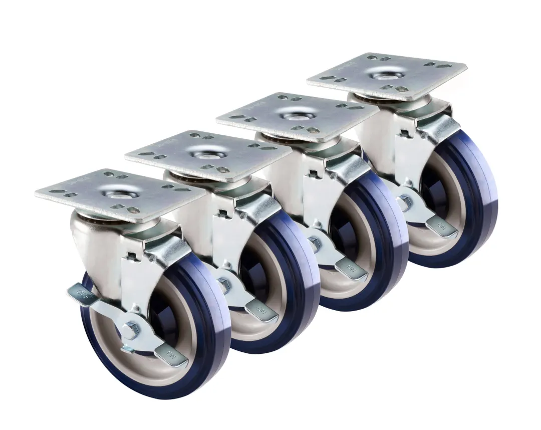 Krowne 30-107S Krowne Economy Series 4" X 4" Plate Caster, Swivel with Brake