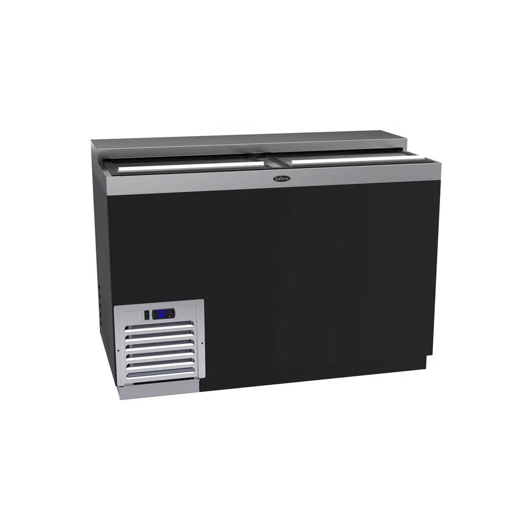 Krowne BC48-BG Slide Top Bottle Cooler- 48"W x 24"D, 2 Sliding Lids