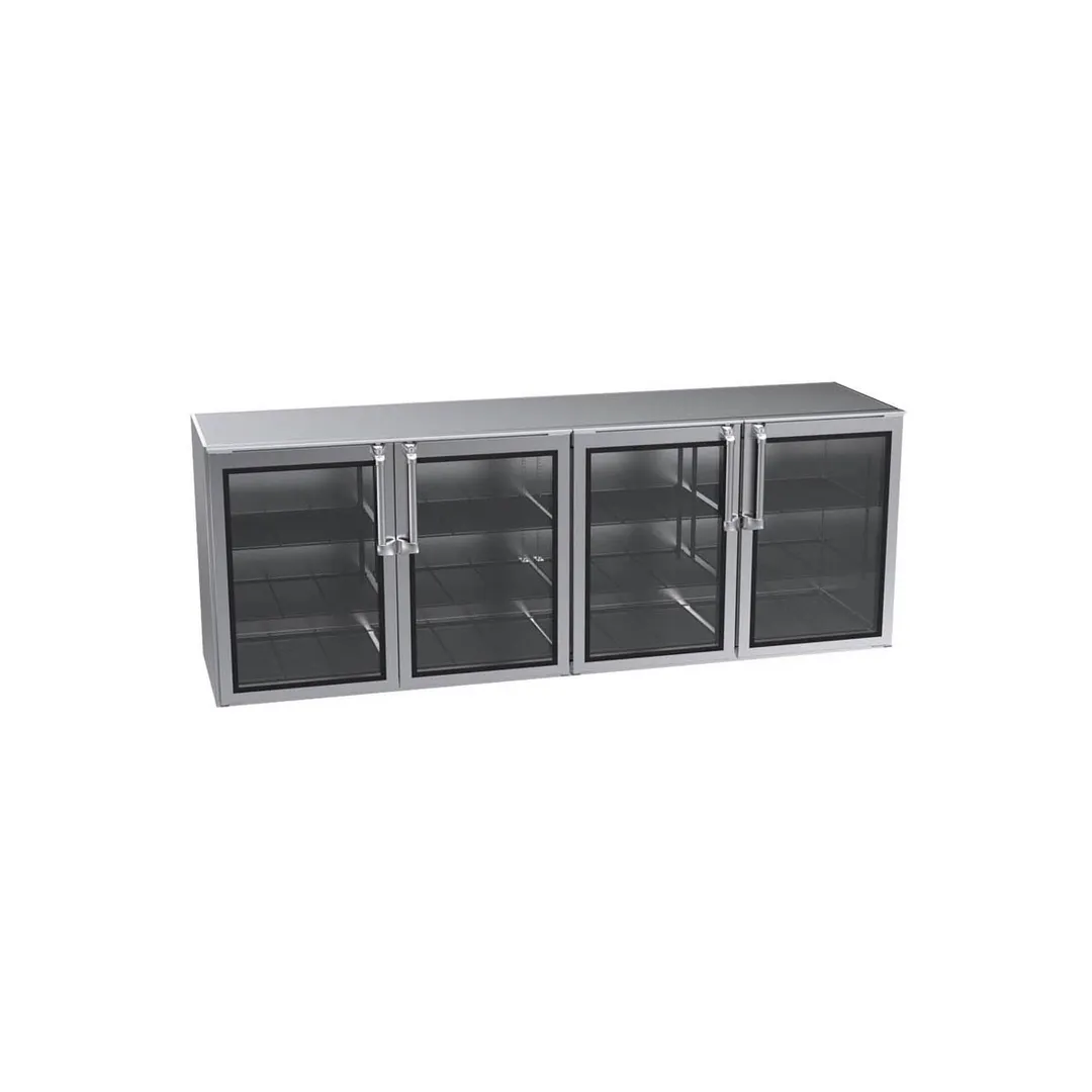 Krowne BR96 96" 4 Section Back Bar Cooler with Solid Door