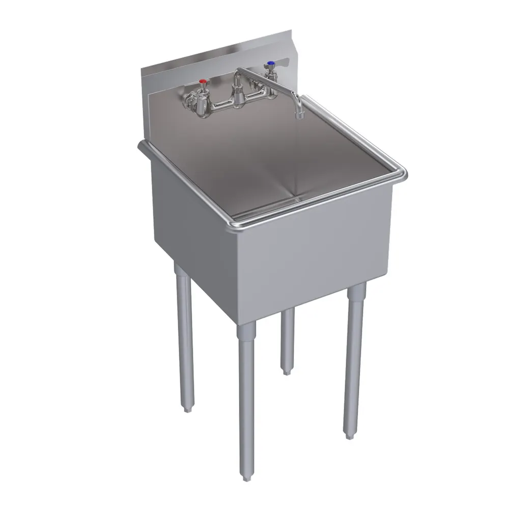 Krowne BS-1818 21" One Compartment Sink, 18"W x 18"L Bowl Without Drainboards